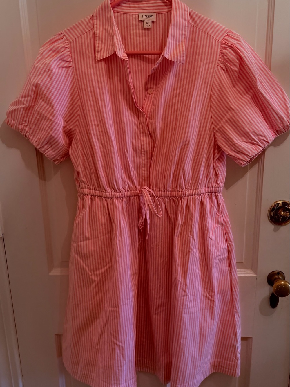 J. Crew Pink Striped Dress